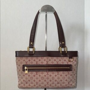 Louis Vuitton Monogram Brown and Red Mini Lin Shoulder Bag